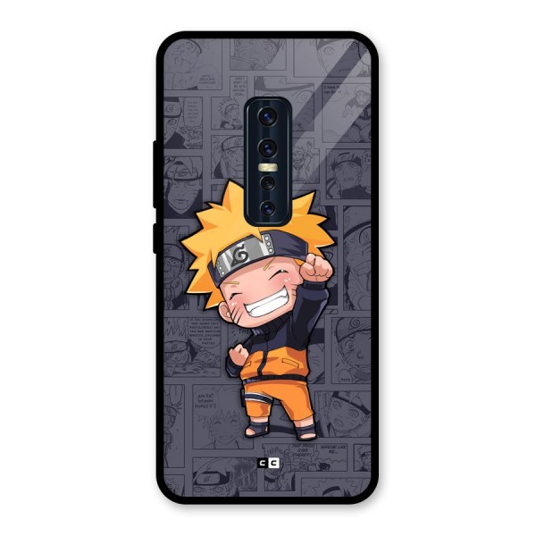 Cute Naruto Uzumaki Glass Back Case for Vivo V17 Pro