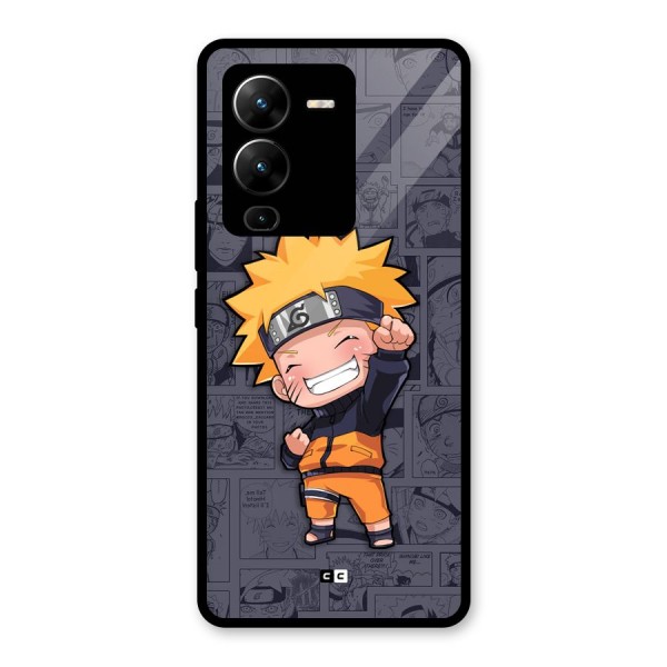 Cute Naruto Uzumaki Glass Back Case for Vivo V25 Pro