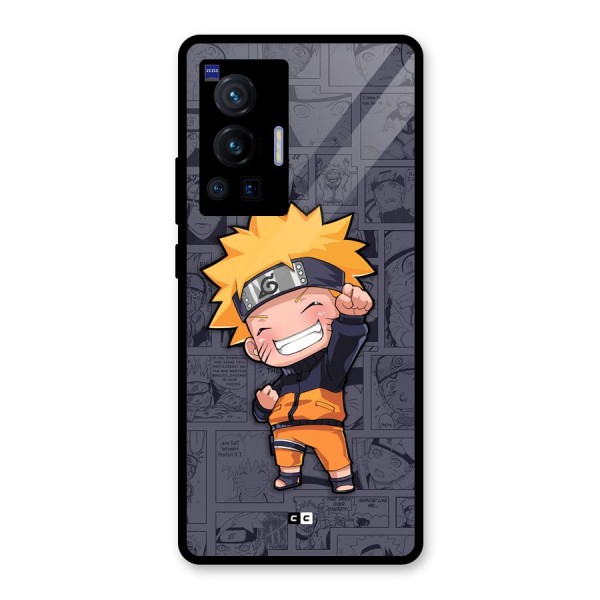 Cute Naruto Uzumaki Glass Back Case for Vivo X70 Pro