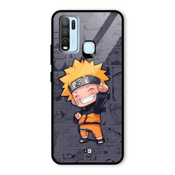 Cute Naruto Uzumaki Glass Back Case for Vivo Y50