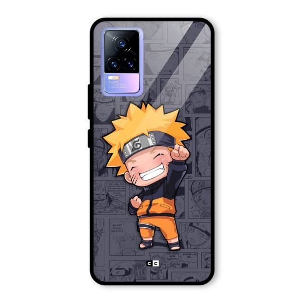 Cute Naruto Uzumaki Glass Back Case for Vivo Y73