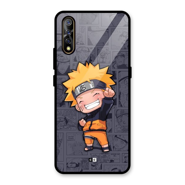 Cute Naruto Uzumaki Glass Back Case for Vivo Z1x