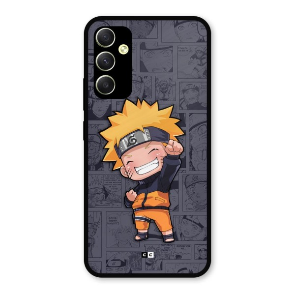 Cute Naruto Uzumaki Metal Back Case for Galaxy A34