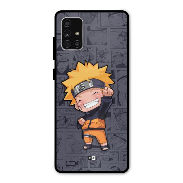 Cute Naruto Uzumaki Metal Back Case for Galaxy A71