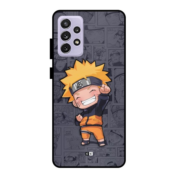 Cute Naruto Uzumaki Metal Back Case for Galaxy A72