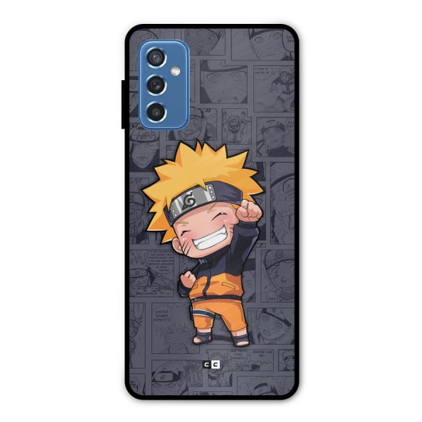 Cute Naruto Uzumaki Metal Back Case for Galaxy M52 5G