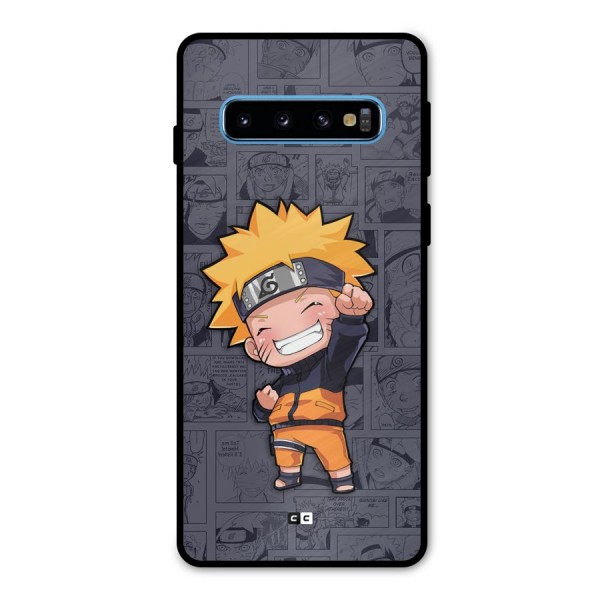 Cute Naruto Uzumaki Metal Back Case for Galaxy S10