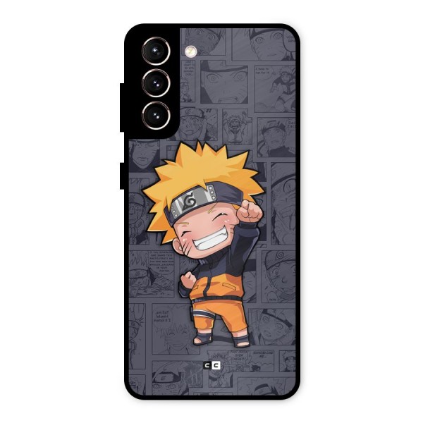 Cute Naruto Uzumaki Metal Back Case for Galaxy S21 5G