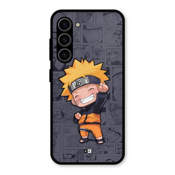 Cute Naruto Uzumaki Metal Back Case for Galaxy S23