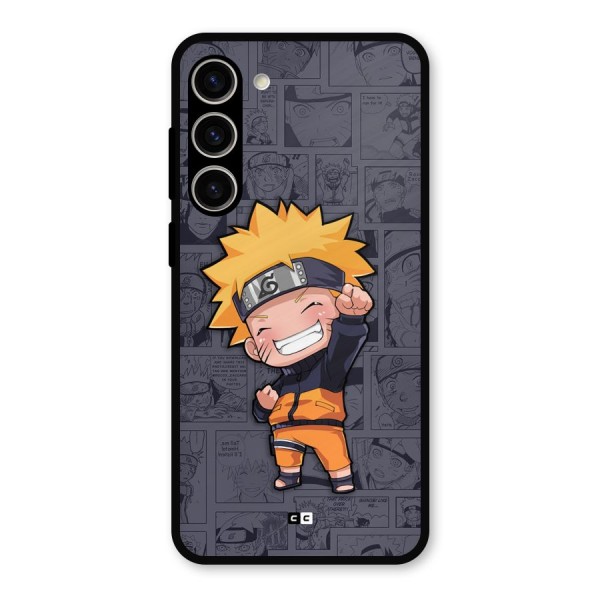 Cute Naruto Uzumaki Metal Back Case for Galaxy S23 Plus