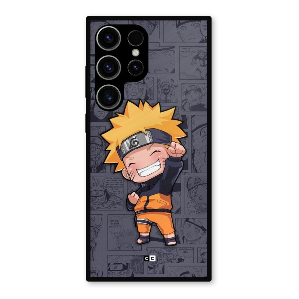 Cute Naruto Uzumaki Metal Back Case for Galaxy S23 Ultra