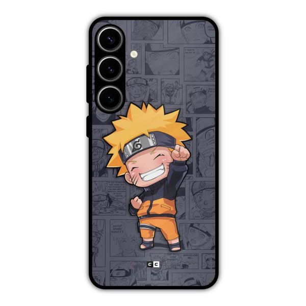 Cute Naruto Uzumaki Metal Back Case for Galaxy S24 Plus