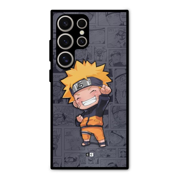 Cute Naruto Uzumaki Metal Back Case for Galaxy S24 Ultra