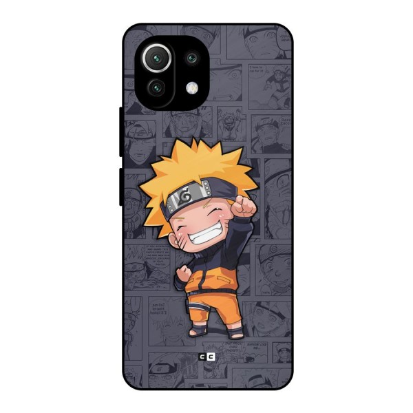 Cute Naruto Uzumaki Metal Back Case for Mi 11 Lite