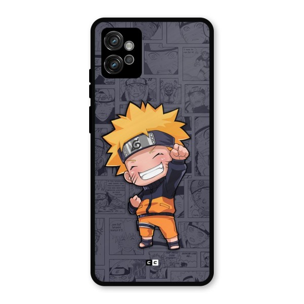 Cute Naruto Uzumaki Metal Back Case for Moto G32