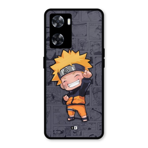 Cute Naruto Uzumaki Metal Back Case for Oppo A57 2022