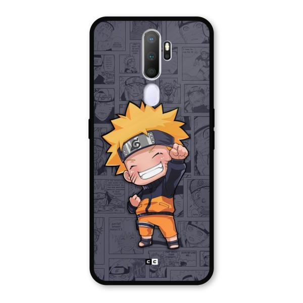 Cute Naruto Uzumaki Metal Back Case for Oppo A5 (2020)