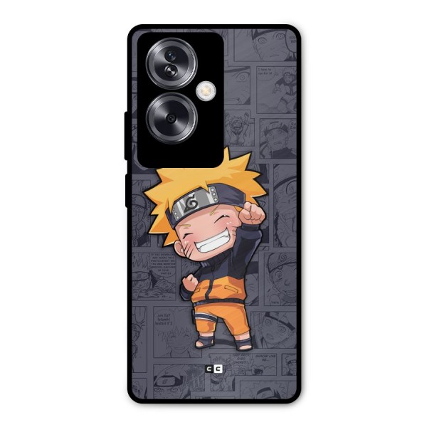 Cute Naruto Uzumaki Metal Back Case for Oppo A79 5G