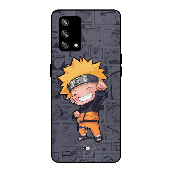 Cute Naruto Uzumaki Metal Back Case for Oppo F19s