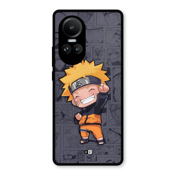 Cute Naruto Uzumaki Metal Back Case for Oppo Reno10