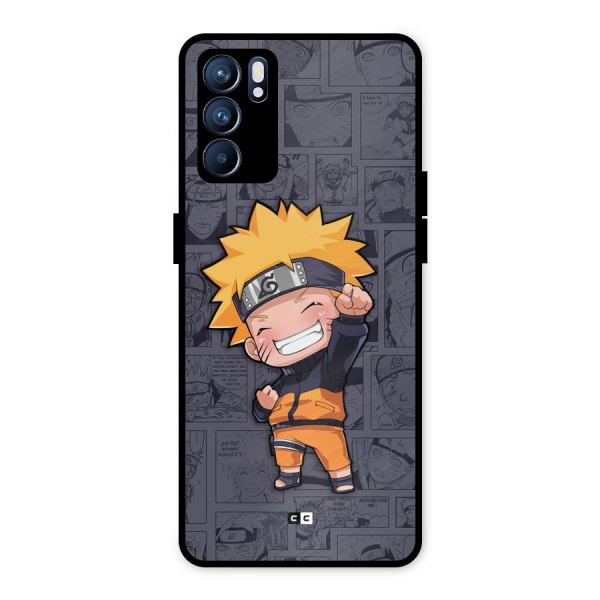 Cute Naruto Uzumaki Metal Back Case for Oppo Reno6 5G