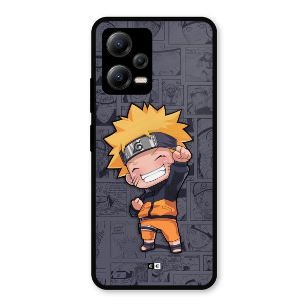 Cute Naruto Uzumaki Metal Back Case for Poco X5