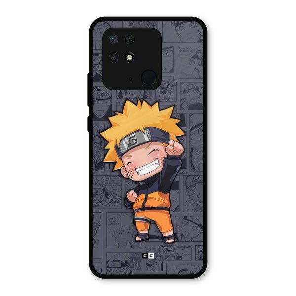 Cute Naruto Uzumaki Metal Back Case for Redmi 10