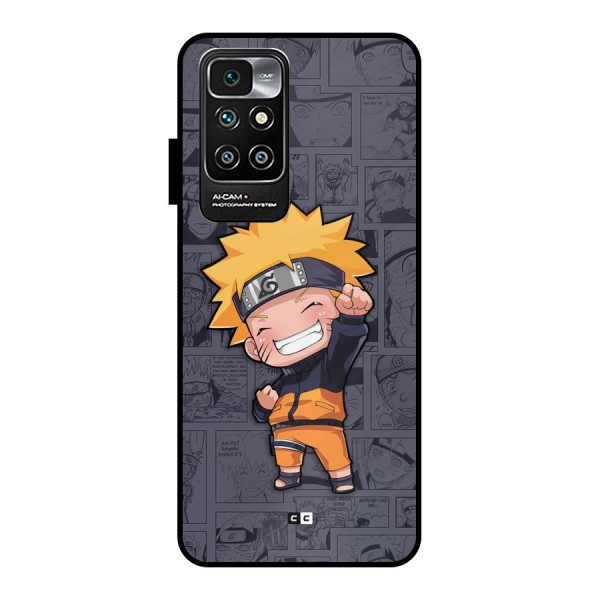 Cute Naruto Uzumaki Metal Back Case for Redmi 10 Prime