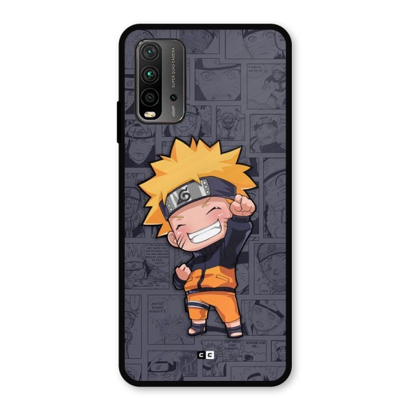 Cute Naruto Uzumaki Metal Back Case for Redmi 9 Power