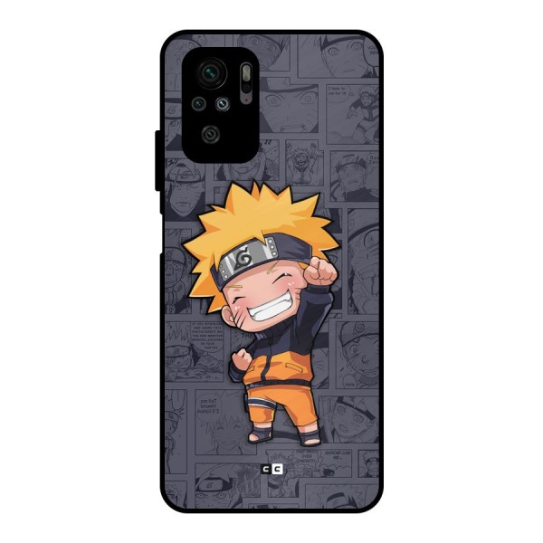 Cute Naruto Uzumaki Metal Back Case for Redmi Note 10S