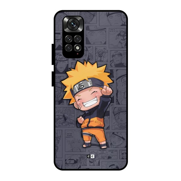Cute Naruto Uzumaki Metal Back Case for Redmi Note 11 Pro