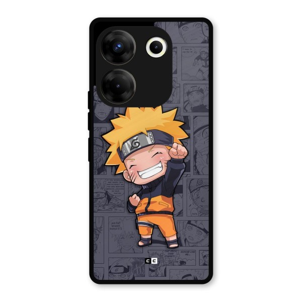 Cute Naruto Uzumaki Metal Back Case for Tecno Camon 20