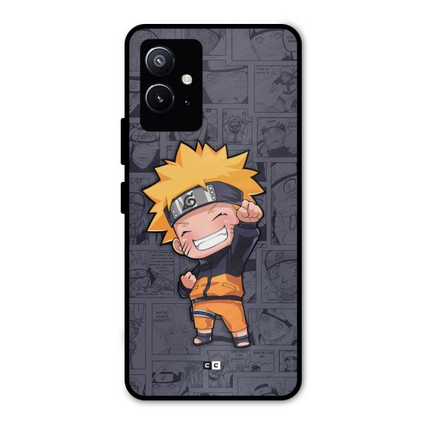 Cute Naruto Uzumaki Metal Back Case for Vivo T1 5G