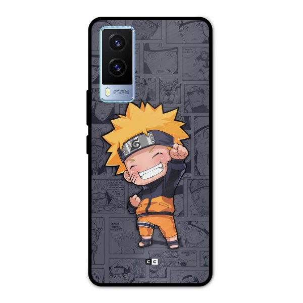 Cute Naruto Uzumaki Metal Back Case for Vivo V21e 5G