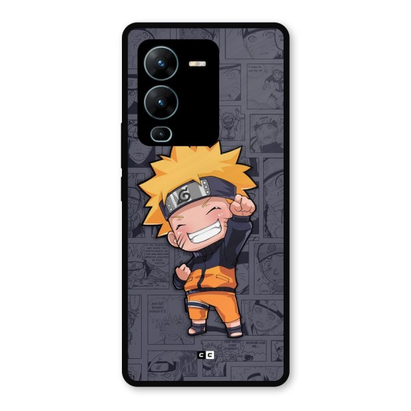 Cute Naruto Uzumaki Metal Back Case for Vivo V25 Pro