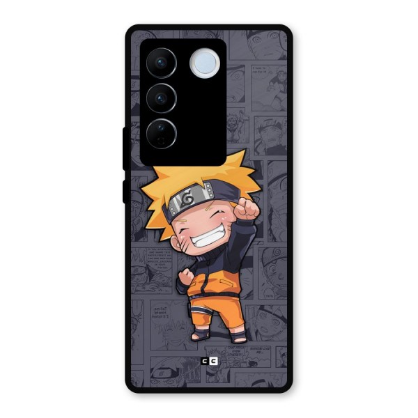 Cute Naruto Uzumaki Metal Back Case for Vivo V27 Pro