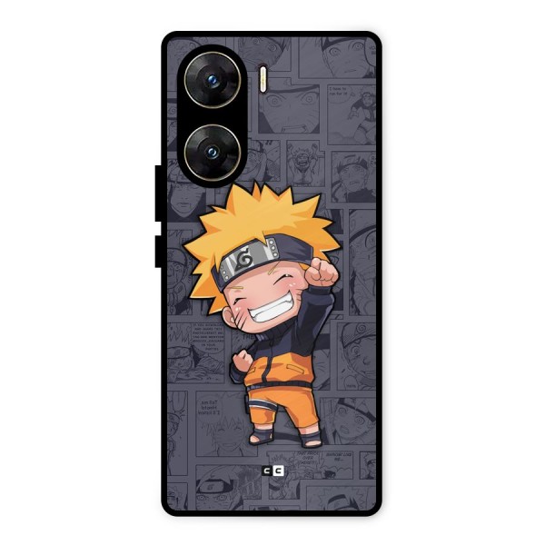 Cute Naruto Uzumaki Metal Back Case for Vivo V29e