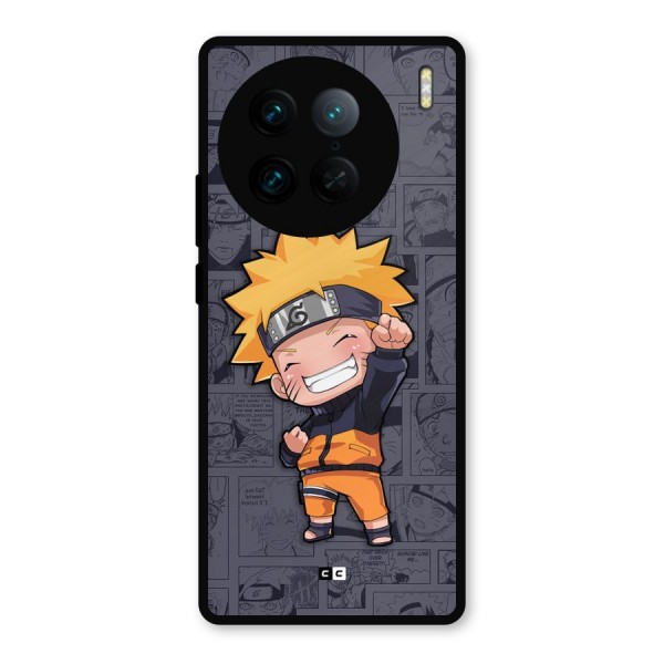 Cute Naruto Uzumaki Metal Back Case for Vivo X90 Pro