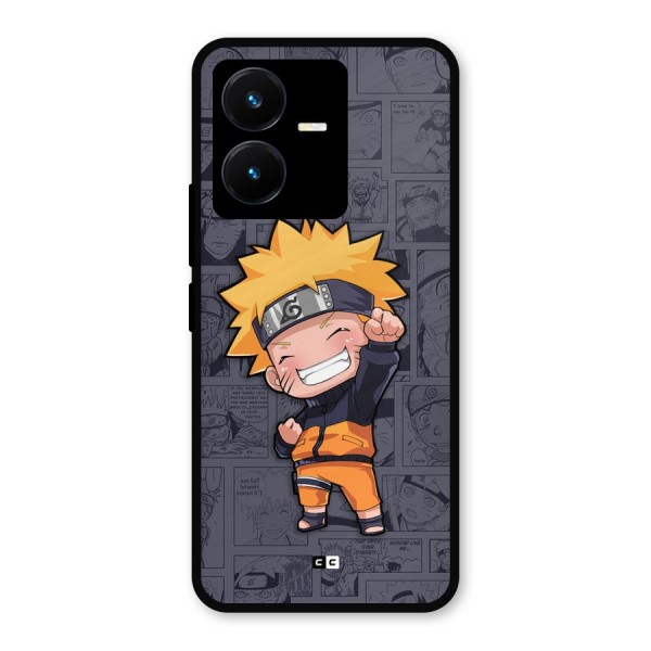 Cute Naruto Uzumaki Metal Back Case for Vivo Y22s