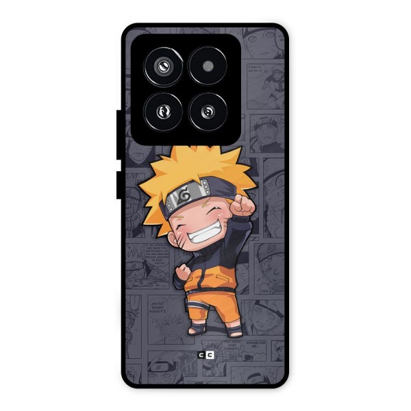 Cute Naruto Uzumaki Metal Back Case for Xiaomi 14 Pro