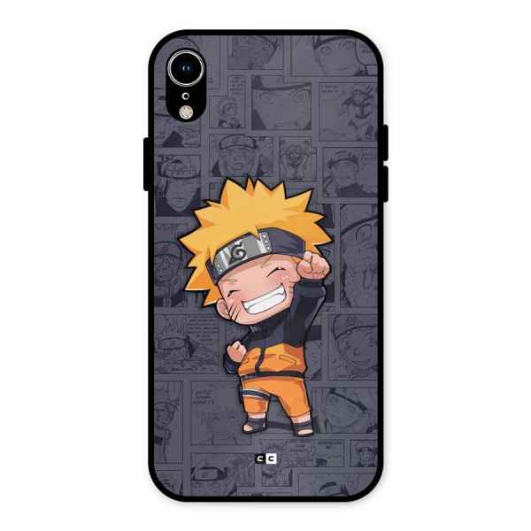 Cute Naruto Uzumaki Metal Back Case for iPhone XR