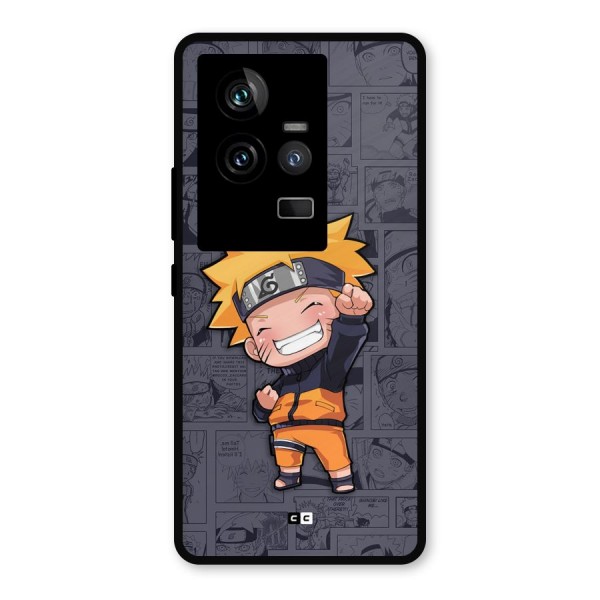 Cute Naruto Uzumaki Metal Back Case for iQOO 11 5G