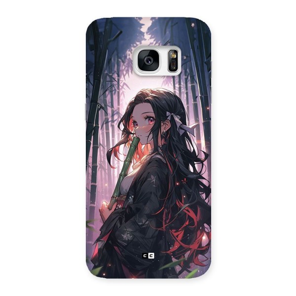 Cute Nezuko Back Case for Galaxy S7 Edge