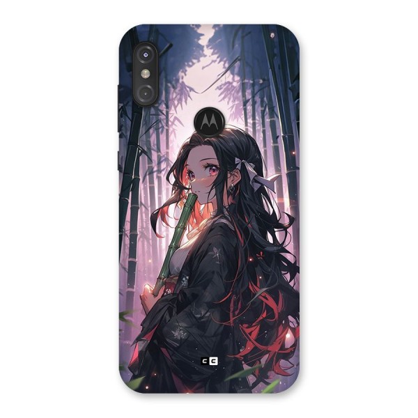 Cute Nezuko Back Case for Motorola One Power