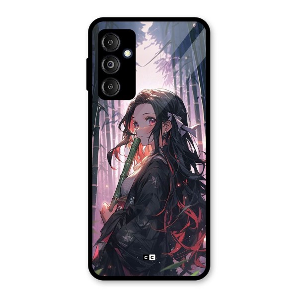 Cute Nezuko Glass Back Case for Galaxy M14 5G