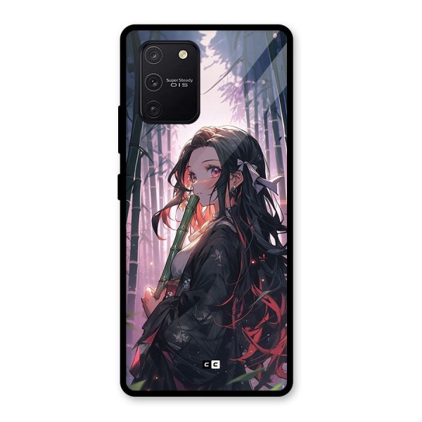 Cute Nezuko Glass Back Case for Galaxy S10 Lite