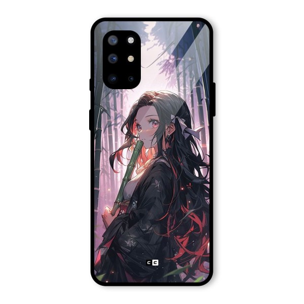 Cute Nezuko Glass Back Case for OnePlus 8T