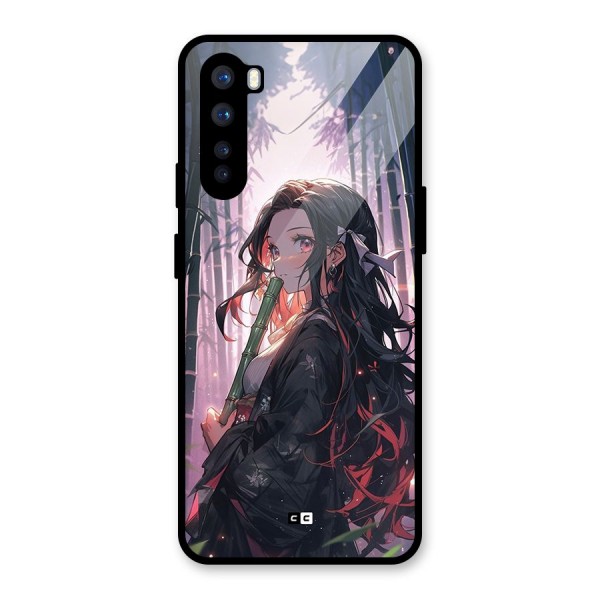 Cute Nezuko Glass Back Case for OnePlus Nord