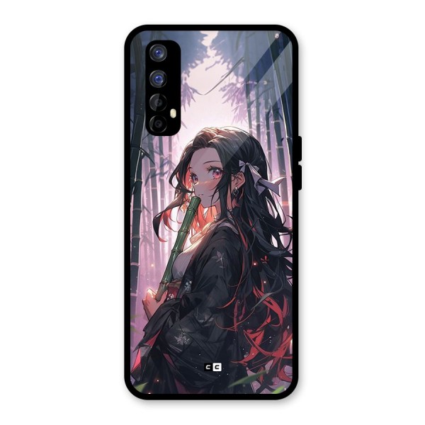 Cute Nezuko Glass Back Case for Realme 7