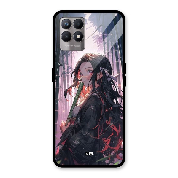 Cute Nezuko Glass Back Case for Realme 8i